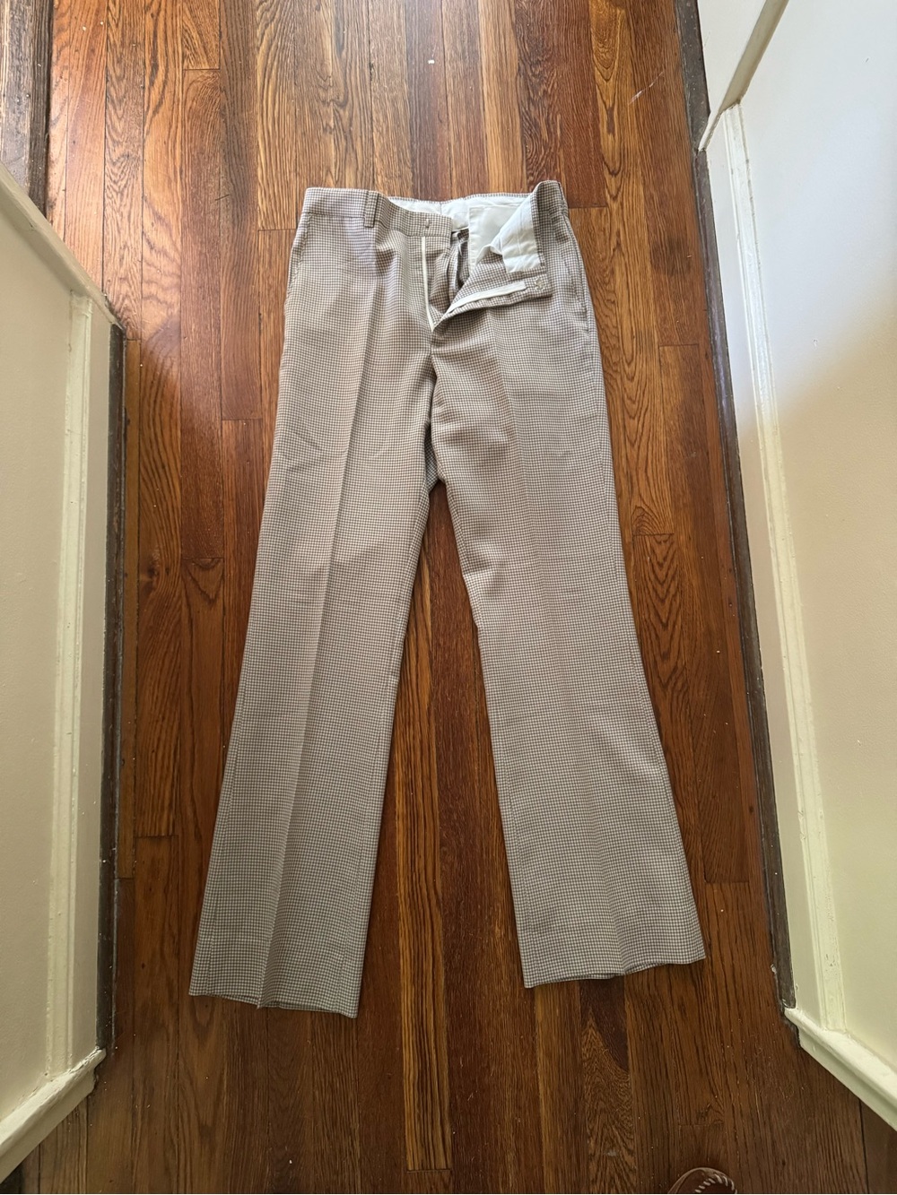 Levi's Panatela Tan Gingham Check Slacks 32x34